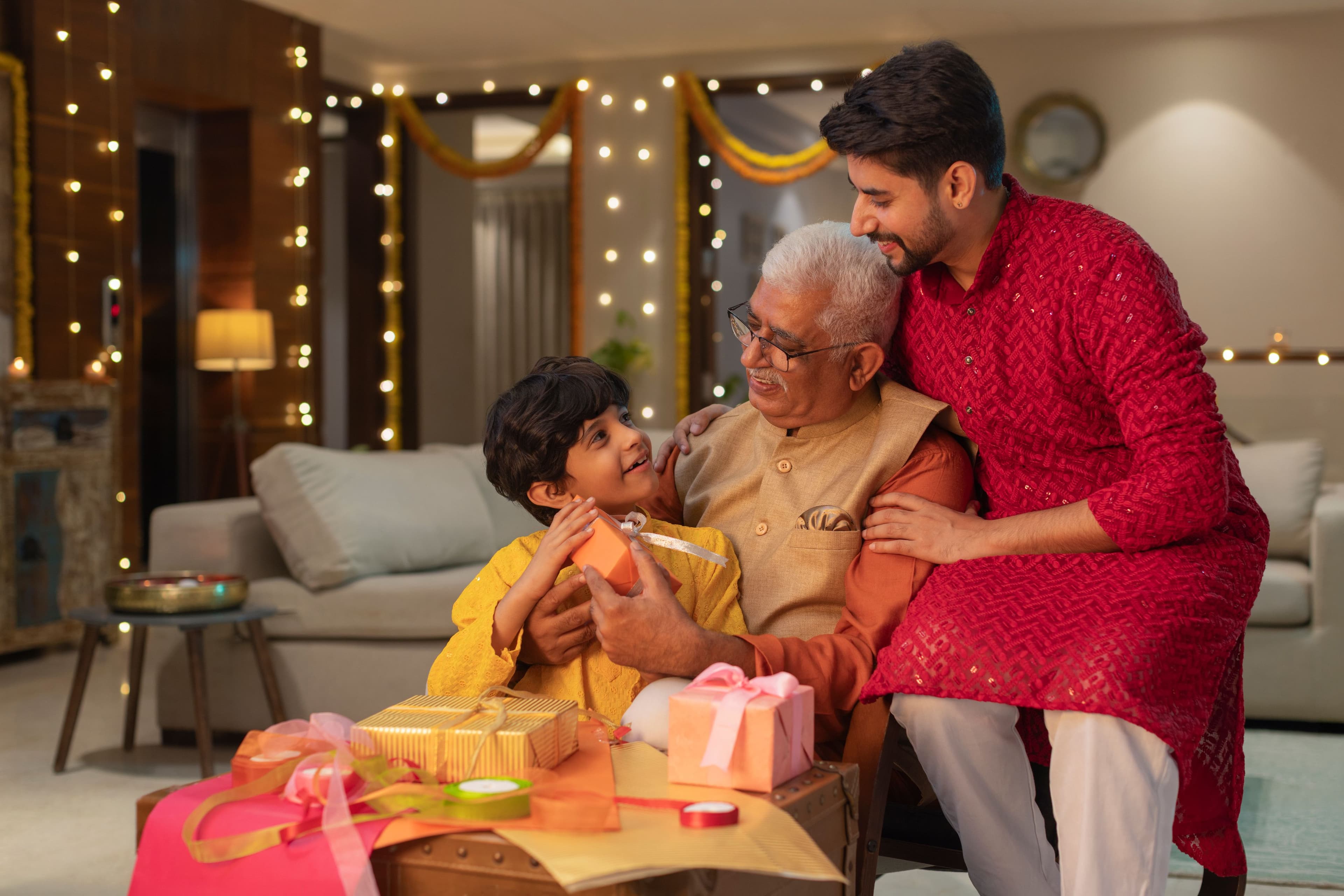 Family celebrating Diwali at Touchwood Bliss